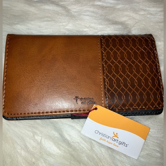 Brown Checkbook Cover Plans Jer 29:11 - Picture 1 of 8